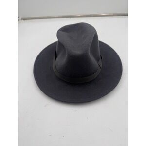 Country Gentleman Fedora Black Hat Lite Felt 100% Wool Water Repellent Medium